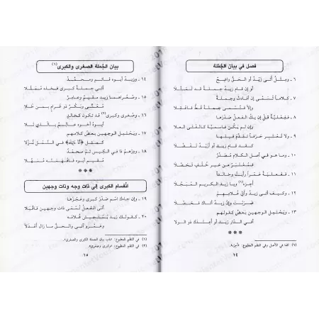 Explication du poème "al-Majrâdiyya" sur l'analyse grammaticale de "al-Jumal"/الدرر البهية على القصيدة المجرادية: شرح نظم المجرا