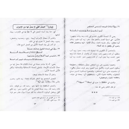 Explication du poème "al-Majrâdiyya" sur l'analyse grammaticale de "al-Jumal"/الدرر البهية على القصيدة المجرادية: شرح نظم المجرا