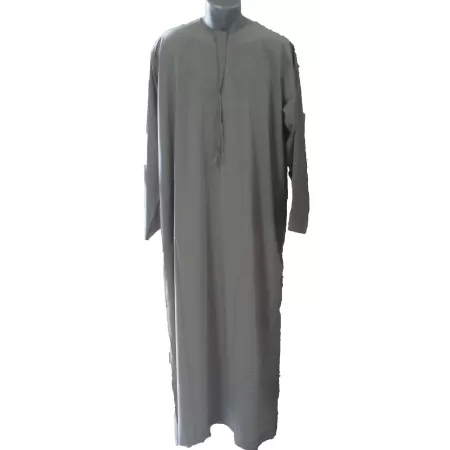 Qamis Ikaf manche longue Gris 
