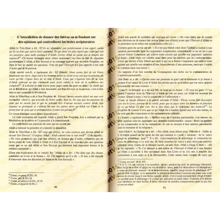 A l'intention des Muftis et des Imitateurs des Savants