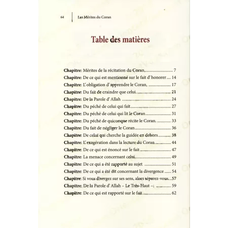 Les Mérites du Coran