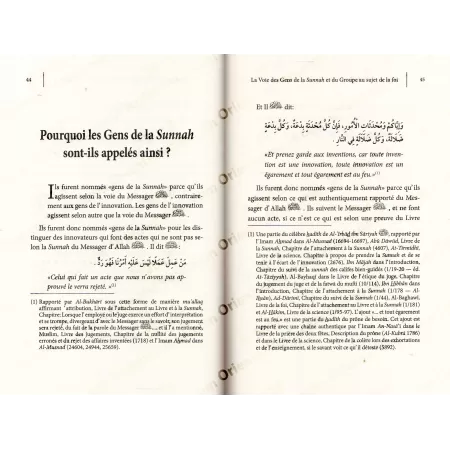 La Voie des Gens de la Sunnah et du Groupe au Sujet de la Foi