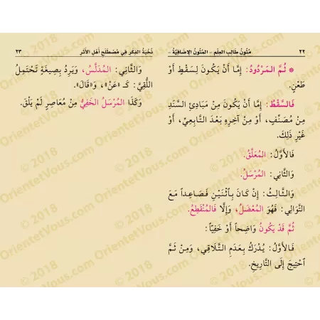 Mutûn Tâlib al-'Ilm - Textes Supplémentaires : Nukhbat al-Fikar fî Mustalah Ahli al-Athar [Vérifié par 'Abd al-Muhsin al-Qâsim]/