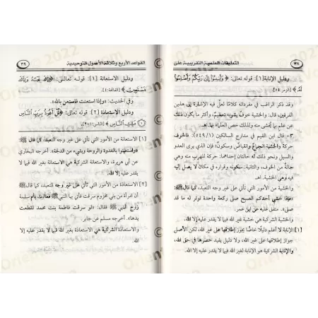 Explication des 4 règles et des 3 fondements [ar-Rayyis]/التعليقات العلمية التقريبية على القواعد الأربع وثلاثة الأصول التوحيدية 