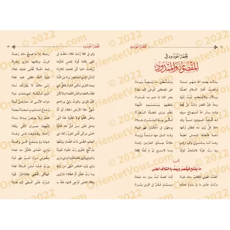 Explication de la composition poétique sur "al-Maqsûr" et "al-Mamdûd" [Muhammad al-Amîn ibn al-Hasan as-Shanqîtî]/طرة العلامة مح