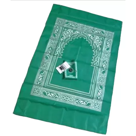 Tapis de prière de poche avec boussole et poids intégrés