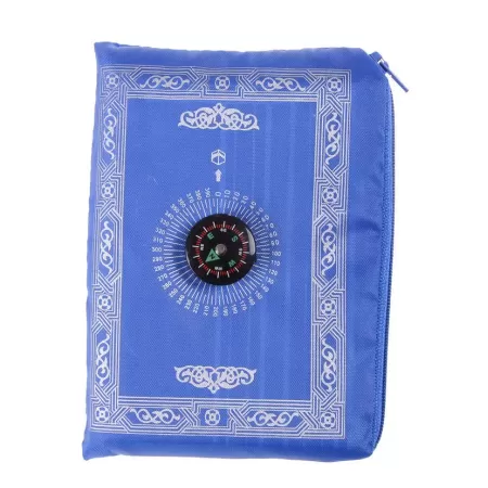 Tapis de prière de poche avec boussole et poids intégrés