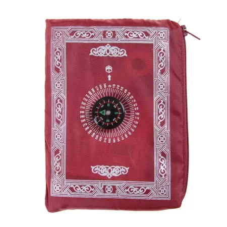 Tapis de prière de poche avec boussole et poids intégrés