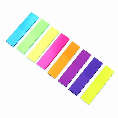 Languettes adhésives transparentes multicolores avec dévidoir