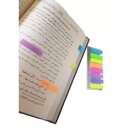 Languettes adhésives transparentes multicolores avec dévidoir