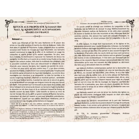 Histoire des invasions Arabes en France, Suisse, Italie et Méditerranée
