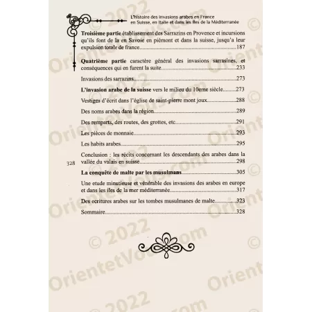 Histoire des invasions Arabes en France, Suisse, Italie et Méditerranée
