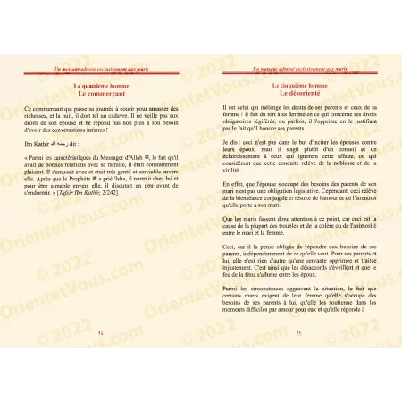 Un message adressé exclusivement aux maris