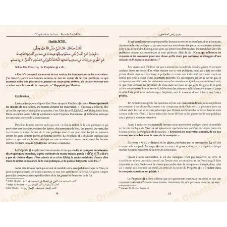Riyadh as-Salihin Explanation Vol. 3 – inside pages with commentary on hadith 119.