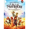 الغلاف الأمامي لكتاب قصص صغيرة عن الصحابة [فرنسي] مع رسومات للأطفال تمثل الصحابة