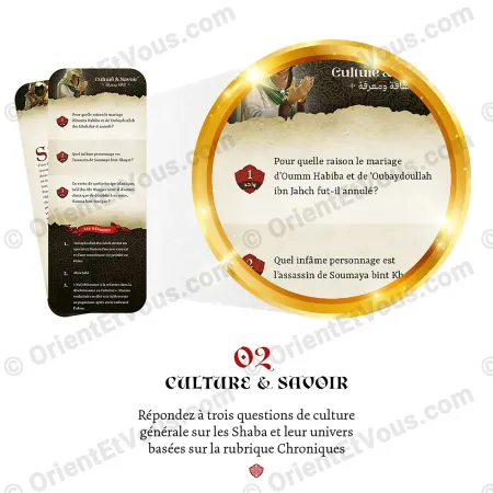Companion Quest [French] cards, Culture & Knowledge section with questions