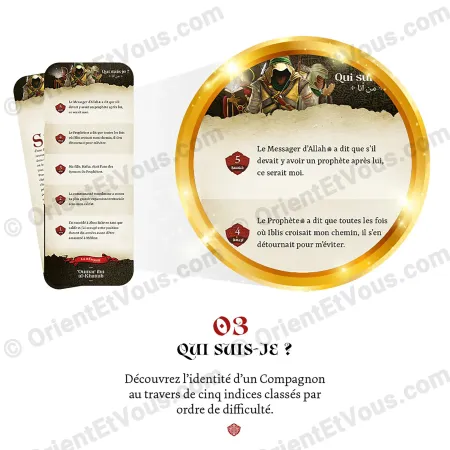 Companion Quest [French] Who am I card with ranked clues