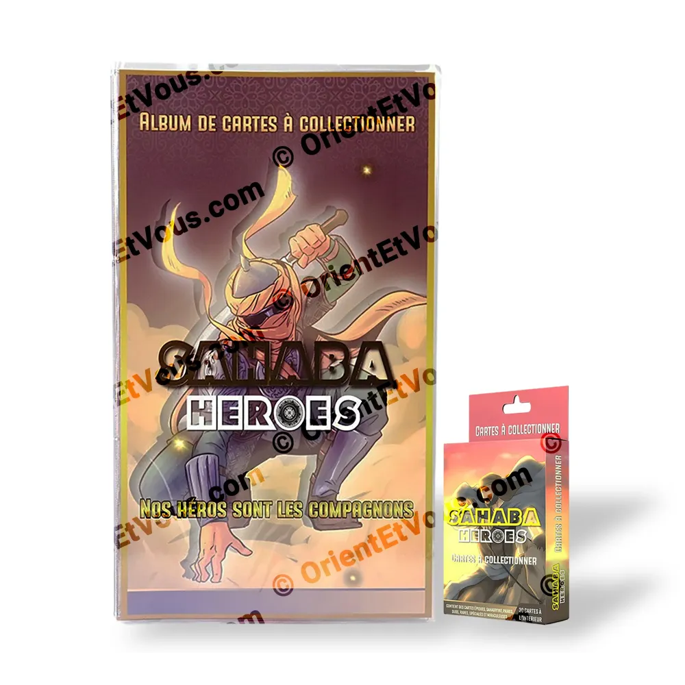 Sahaba Heroes album cards [French] – pack with collector album and 30 cards