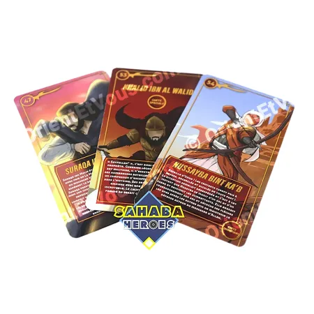 Sahaba Heroes album cards [French] – individual companion cards with illustrations