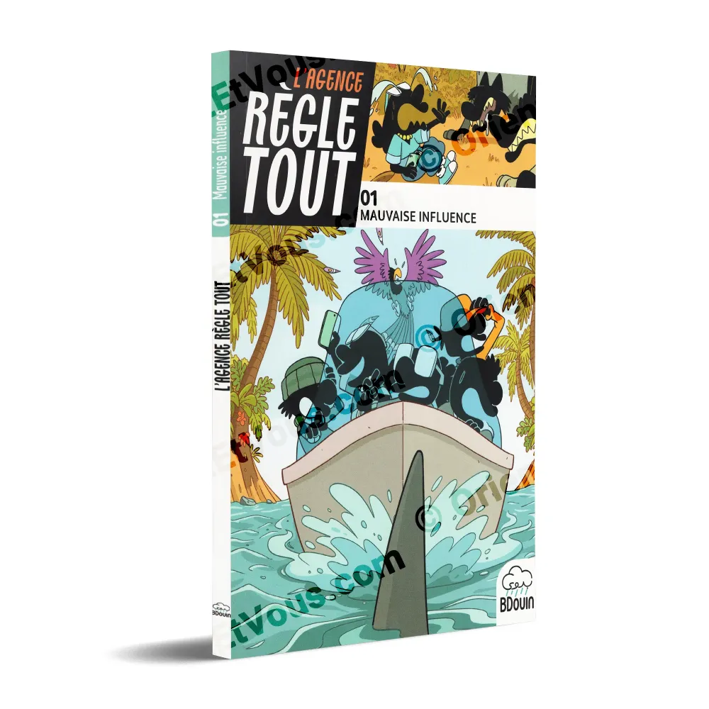 Couverture 3D de L’Agence Règle Tout, Tome 1 Mauvaise Influenceuse, aventure humour et danger