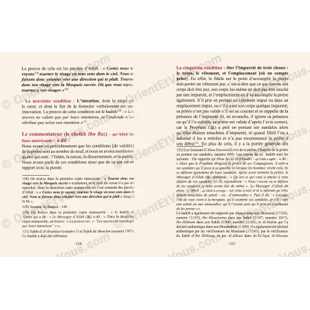 Extrait du commentaire d’Ibn Bâz sur les conditions et les piliers de la prière – conditions prière Ibn Bâz