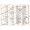 Table des matières du livre Les Miracles des Saints et des Pieux Prédécesseurs, présentation bilingue