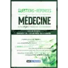 Front cover of Questions and Answers on Medicine [French], showing medical topics and the scholars’ names
