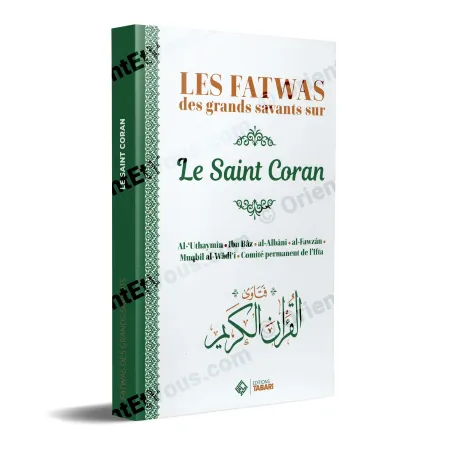 3D view of the book “Fatwas of Major Scholars on the Noble Qur’an”, featuring the cover of this French edition