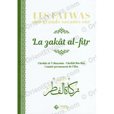 Front cover of the book Fatwas of the great scholars on Zakat al-Fitr [French], fatwas scholars zakat fitr