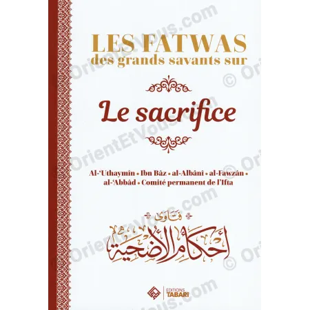 Front cover of “Fatwas of the Major Scholars on the Sacrifice” [French], Tabari edition, major scholars fatwas sacrifice