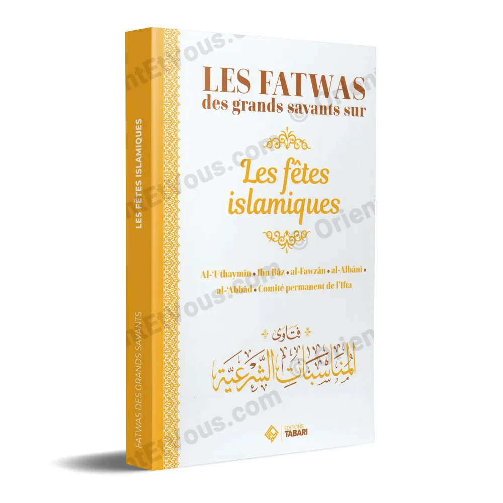 Couverture 3D du livre Les fatwas des grands savants sur les fêtes islamiques, édition Tabari, fatwas grands savants fêtes