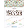 Couverture du livre Les quatre imams avec le titre, les motifs décoratifs et les noms des imams