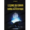 Couverture du livre “Leçons du Coran et de la Sunna authentique”, édition noire, avec calligraphie et titre en jaune