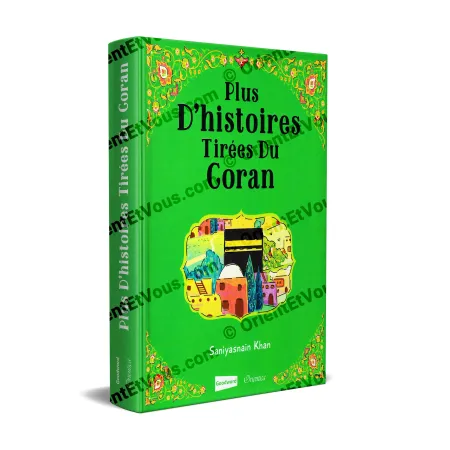 More stories from the Quran, French children’s book cover with colorful illustrations and clear title