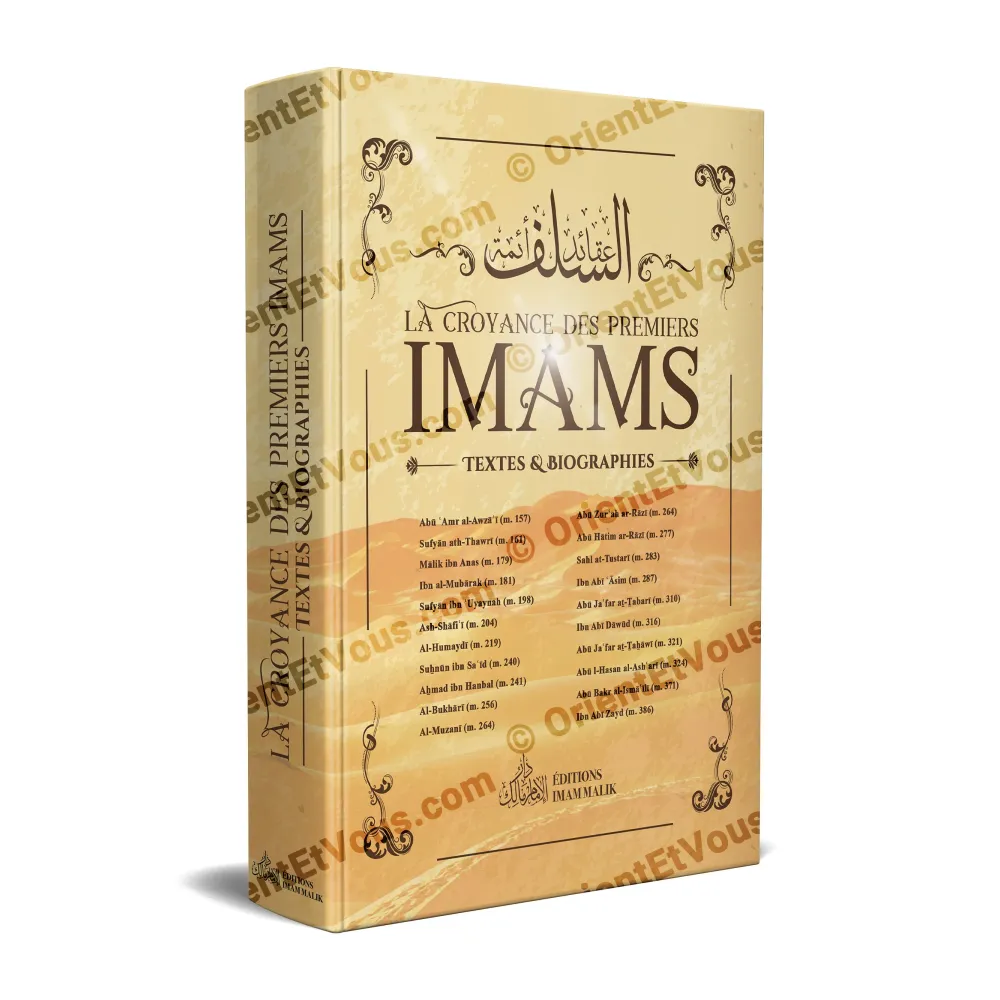 Couverture du livre La croyance des premiers imams, textes et biographies, edition Imam Malik