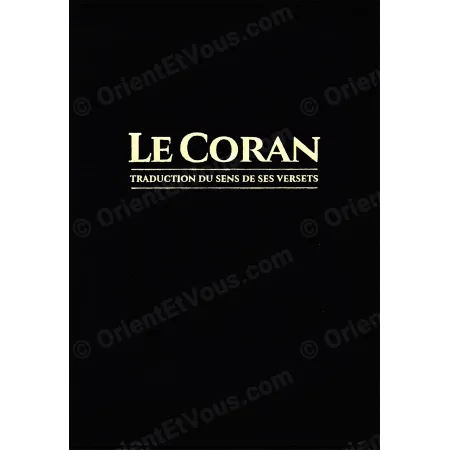 Black cover of The Quran translation of the meaning of its verses Tawbah French edition