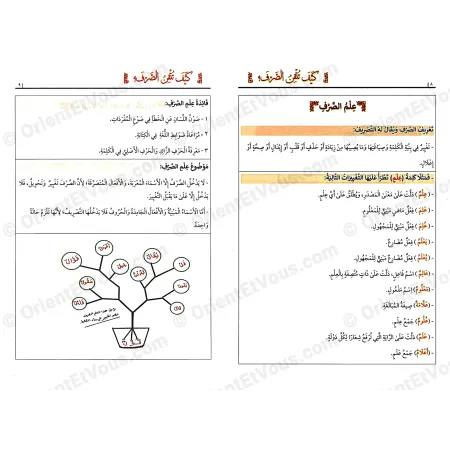 صفحة داخلية من كتاب كيف تتقن الصرف ؟ تشرح تعريف علم الصرف وأمثلته