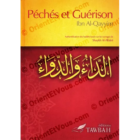 Front cover of Sins and Healing by Ibn Al-Qayyim French book edition Tawbah