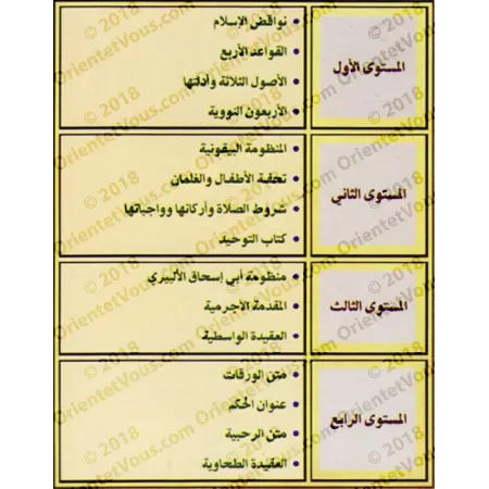 Epîtres du Tâlib al-'Ilm [les 4 niveaux]/متون طالب العلم - المستويات الأربعة