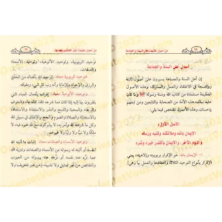 Parmi les Fondements de la Croyance des Gens de la Sounna et du Groupe/من أصول عقيدة أهل السنة والجماعة