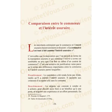 Le commerce et les transactions usuraires