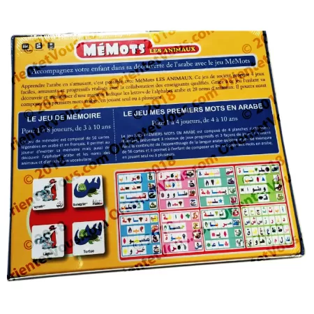 Jeu Mémots Les Animaux - Apprendre l'arabe en s’amusant