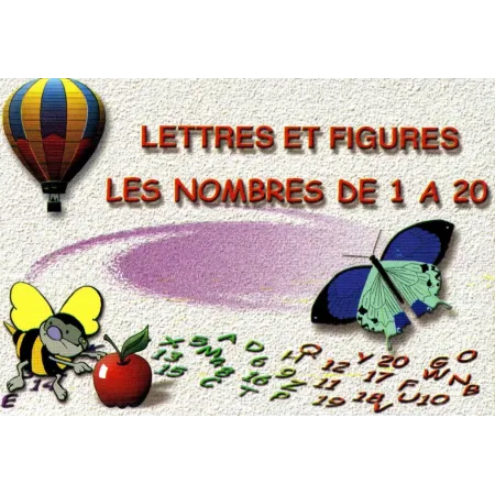 Cartes &eacute;ducatives: Les lettres et les nombres de 1 &agrave; 20
