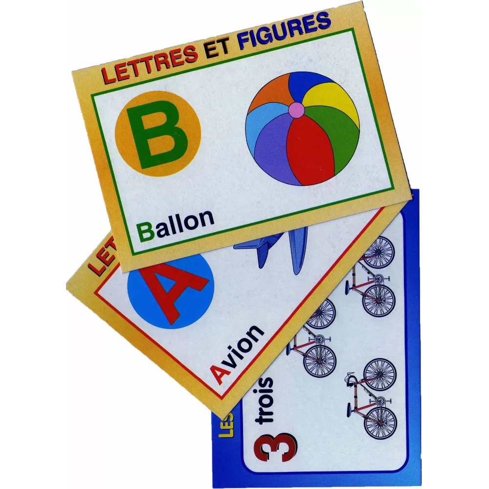 Cartes &eacute;ducatives: Les lettres et les nombres de 1 &agrave; 20