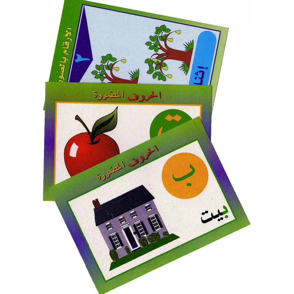 Cartes &eacute;ducatives en arabe : Les lettres et les chiffres de 1 &agrave; 10