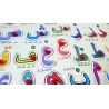 Puzzle en bois des 28 lettres de l'alphabet arabe
