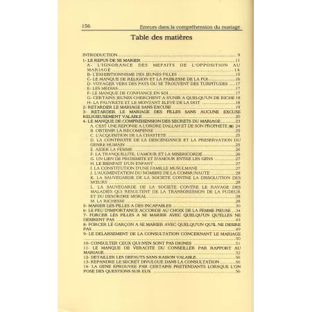 Erreurs dans la compréhension du mariage