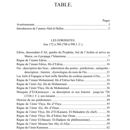 Histoire des Souverains du Maghreb et Annales de la ville de Fez