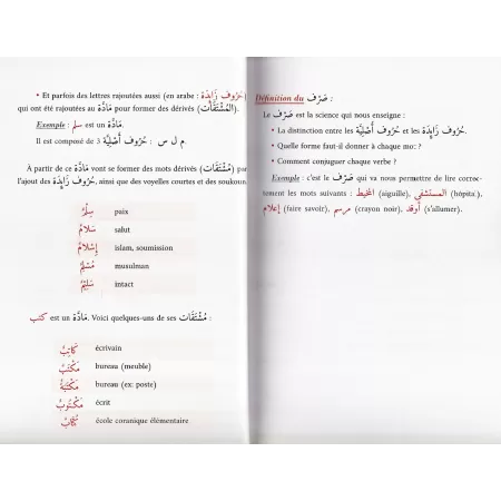 Cours élémentaire de morphologie arabe (en langue française) - دروس ابتدائية في علم الصرف باللغة الفرنسية