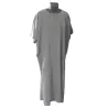 Qamis Ikaf manche courte Gris clair